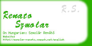renato szmolar business card