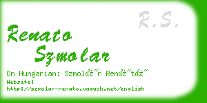 renato szmolar business card